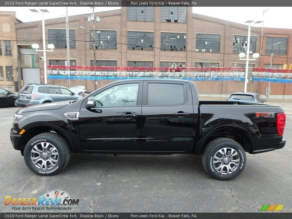 2019 Ford Ranger Lariat SuperCrew 4x4 Shadow Black / Ebony Photo #5