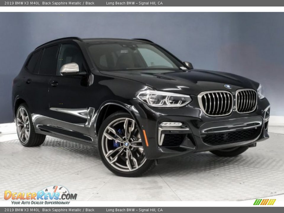2019 BMW X3 M40i Black Sapphire Metallic / Black Photo #12