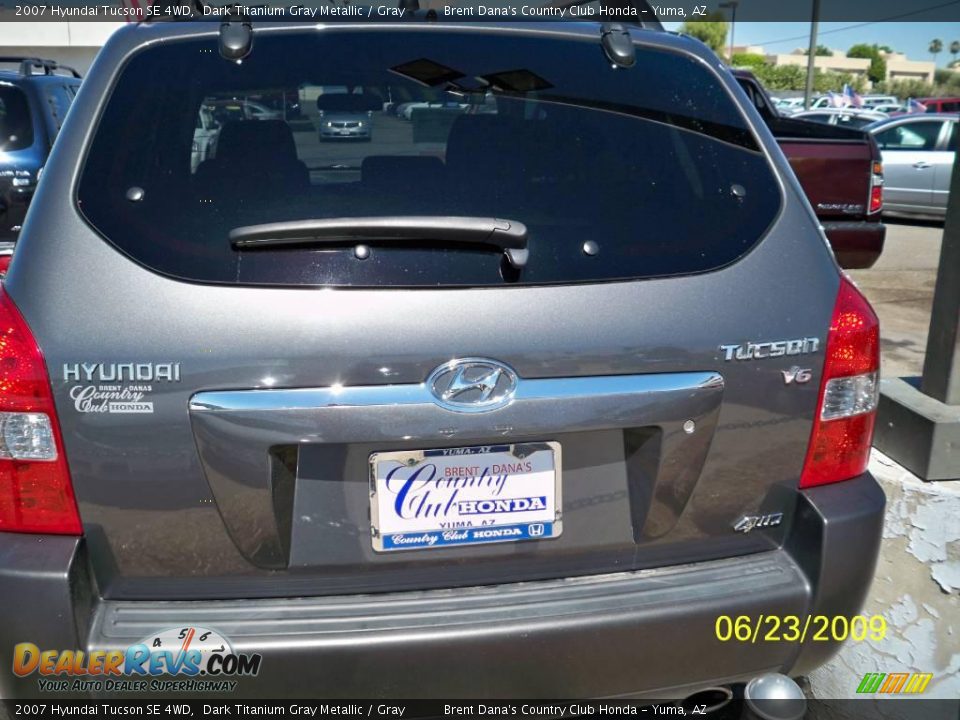 2007 Hyundai Tucson SE 4WD Dark Titanium Gray Metallic / Gray Photo #3