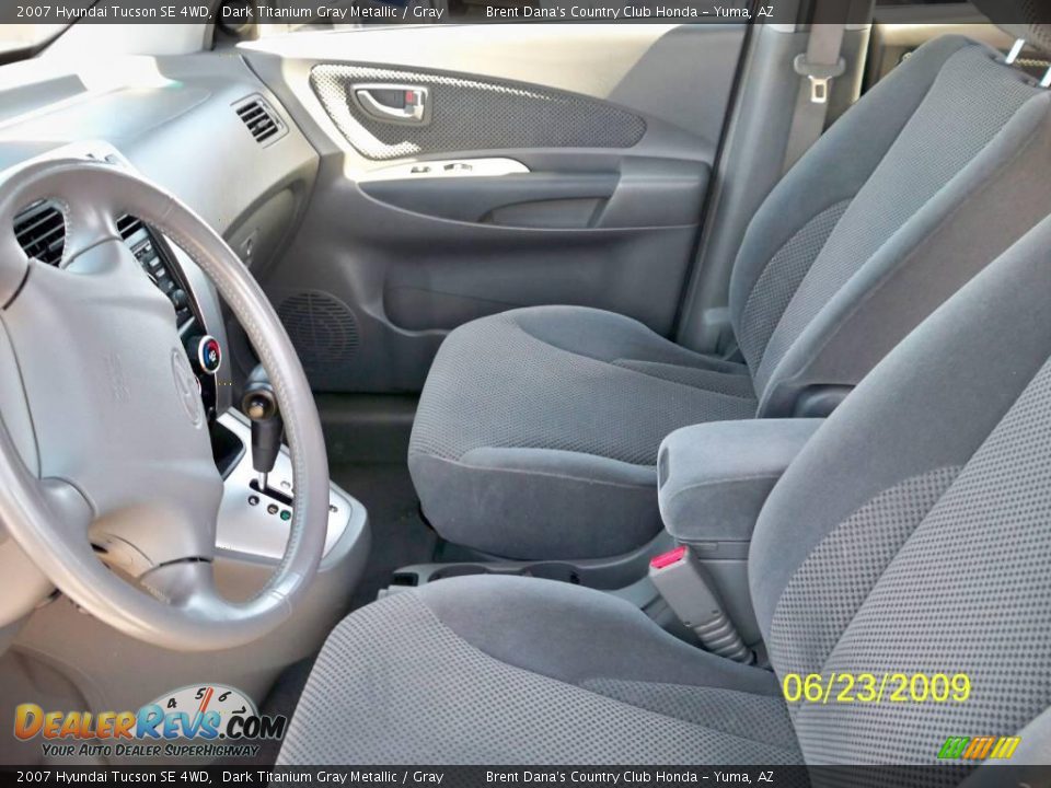 2007 Hyundai Tucson SE 4WD Dark Titanium Gray Metallic / Gray Photo #4