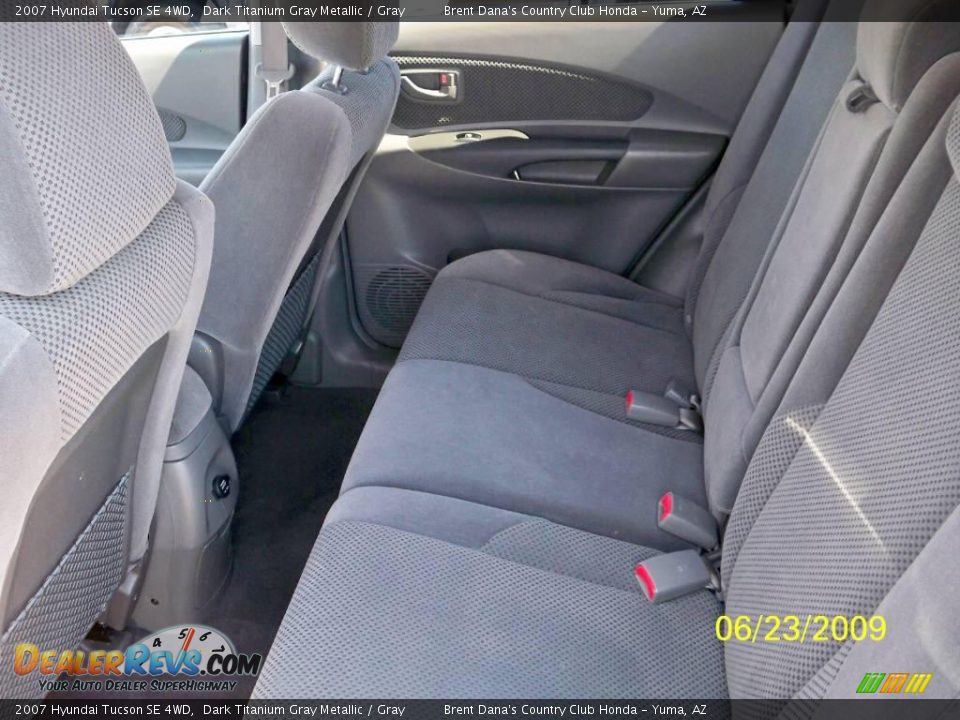 2007 Hyundai Tucson SE 4WD Dark Titanium Gray Metallic / Gray Photo #5