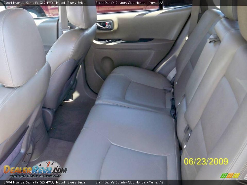 2004 Hyundai Santa Fe GLS 4WD Moonlit Blue / Beige Photo #7