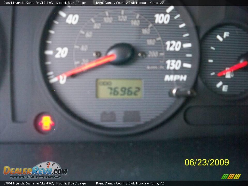 2004 Hyundai Santa Fe GLS 4WD Moonlit Blue / Beige Photo #8