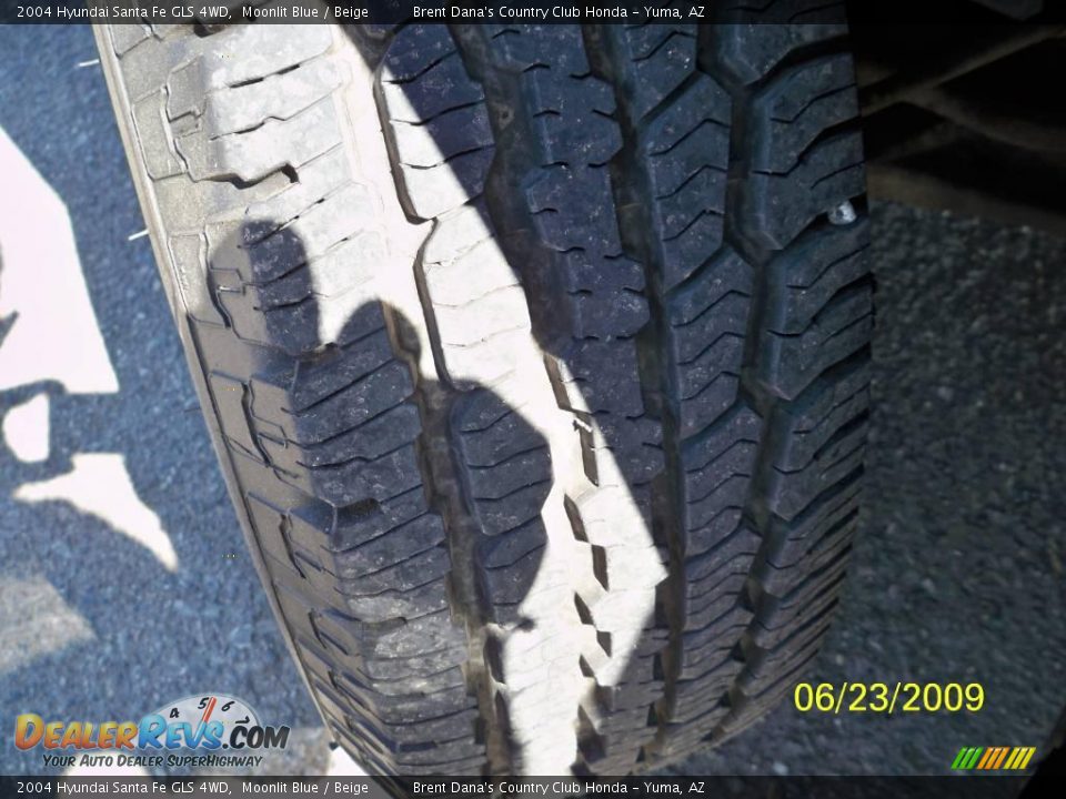 2004 Hyundai Santa Fe GLS 4WD Moonlit Blue / Beige Photo #11