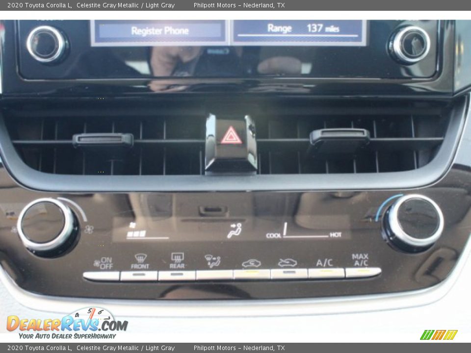 2020 Toyota Corolla L Celestite Gray Metallic / Light Gray Photo #12