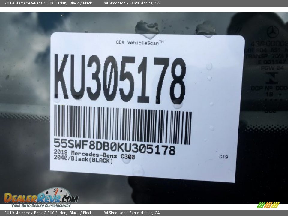 2019 Mercedes-Benz C 300 Sedan Black / Black Photo #11