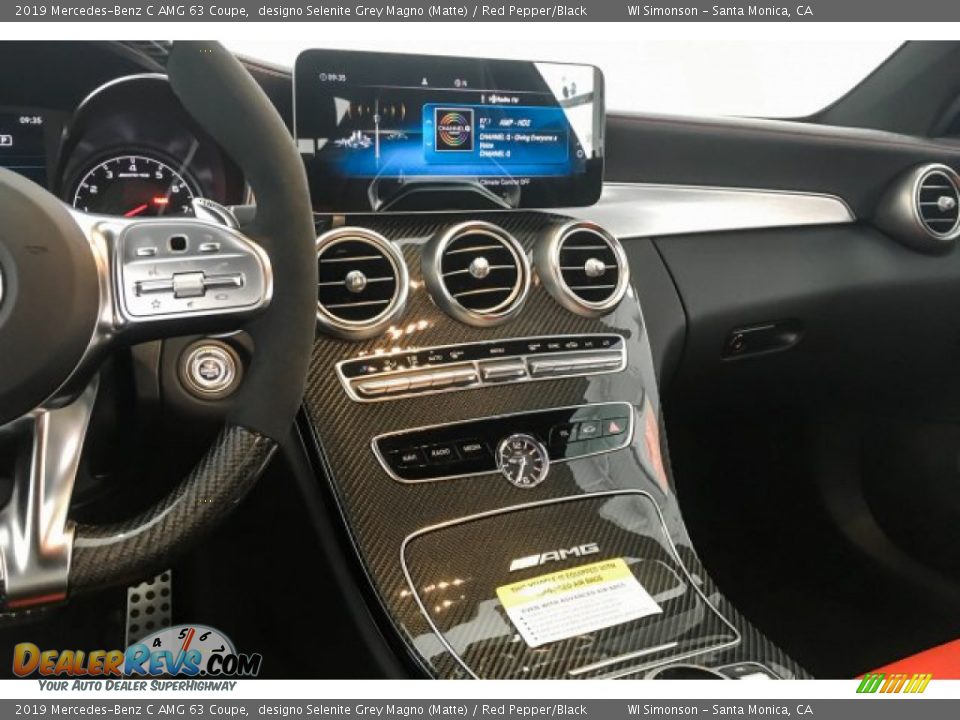 2019 Mercedes-Benz C AMG 63 Coupe designo Selenite Grey Magno (Matte) / Red Pepper/Black Photo #6