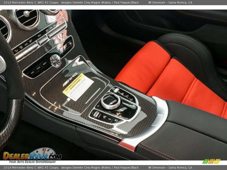 2019 Mercedes-Benz C AMG 63 Coupe designo Selenite Grey Magno (Matte) / Red Pepper/Black Photo #7