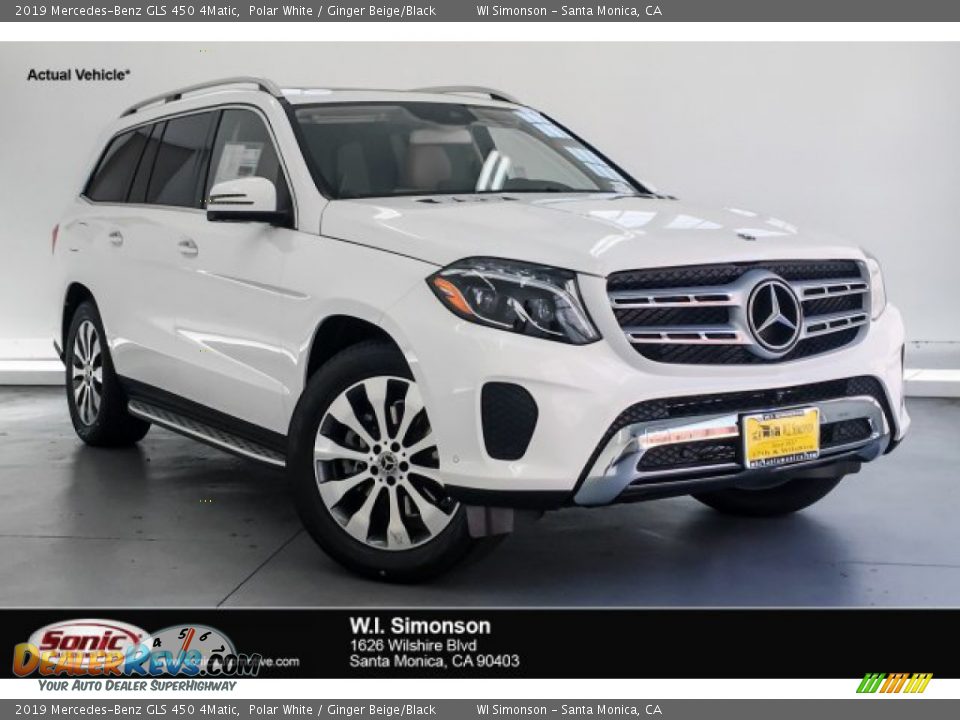 2019 Mercedes-Benz GLS 450 4Matic Polar White / Ginger Beige/Black Photo #1