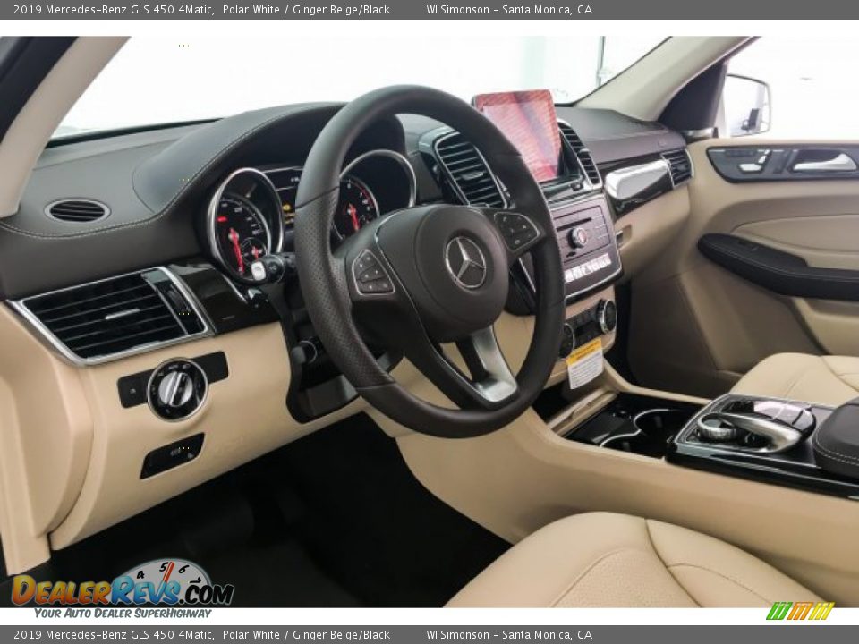 2019 Mercedes-Benz GLS 450 4Matic Polar White / Ginger Beige/Black Photo #4