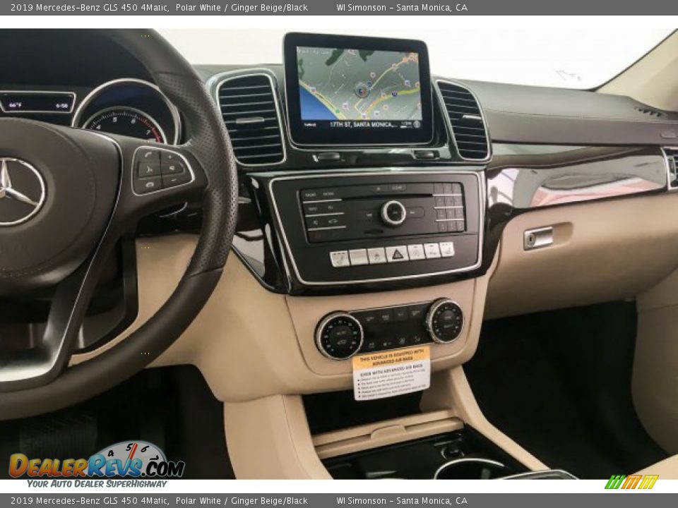 2019 Mercedes-Benz GLS 450 4Matic Polar White / Ginger Beige/Black Photo #6