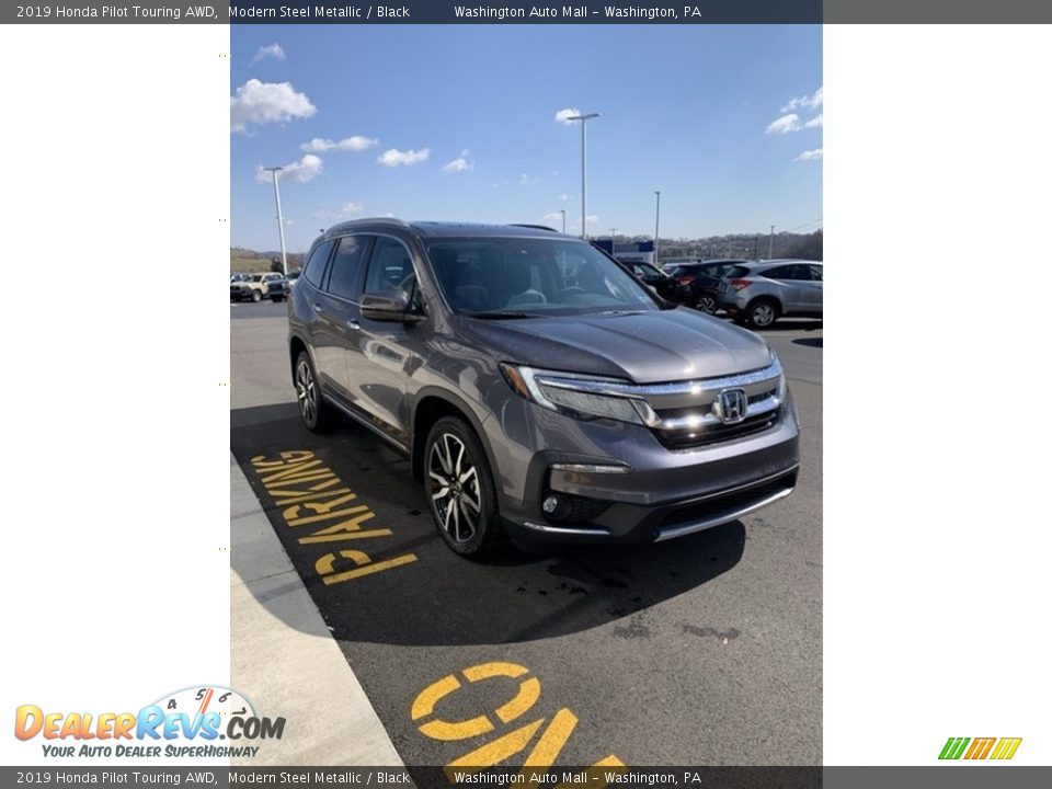 2019 Honda Pilot Touring AWD Modern Steel Metallic / Black Photo #4