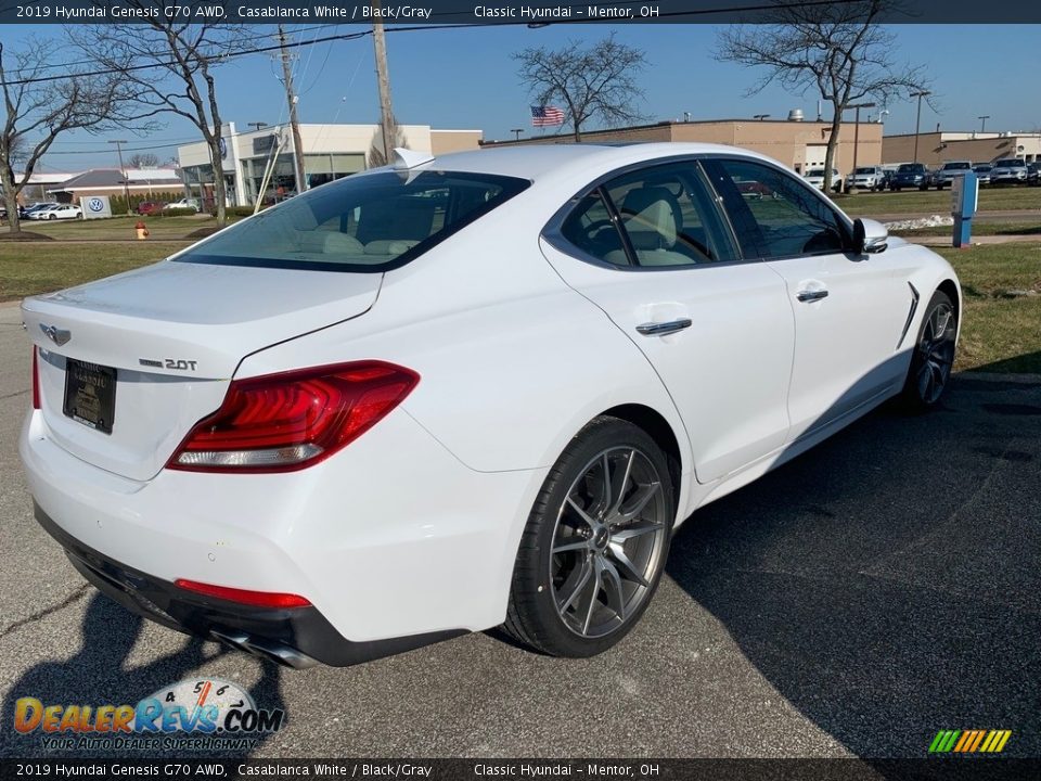 2019 Hyundai Genesis G70 AWD Casablanca White / Black/Gray Photo #3