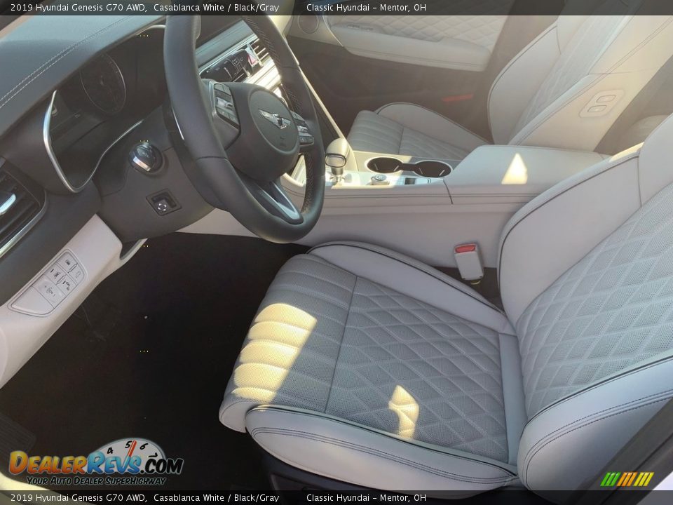Black/Gray Interior - 2019 Hyundai Genesis G70 AWD Photo #5