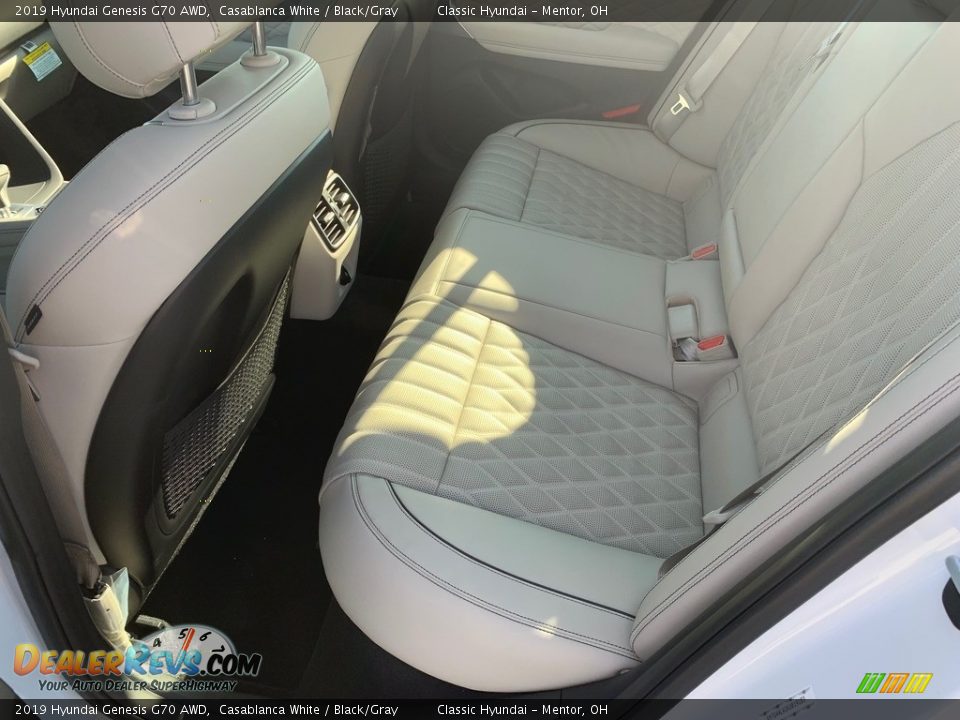 Rear Seat of 2019 Hyundai Genesis G70 AWD Photo #6