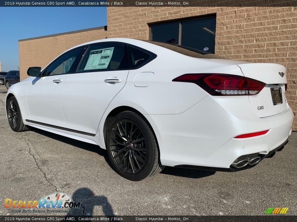 2019 Hyundai Genesis G80 Sport AWD Casablanca White / Black Photo #3