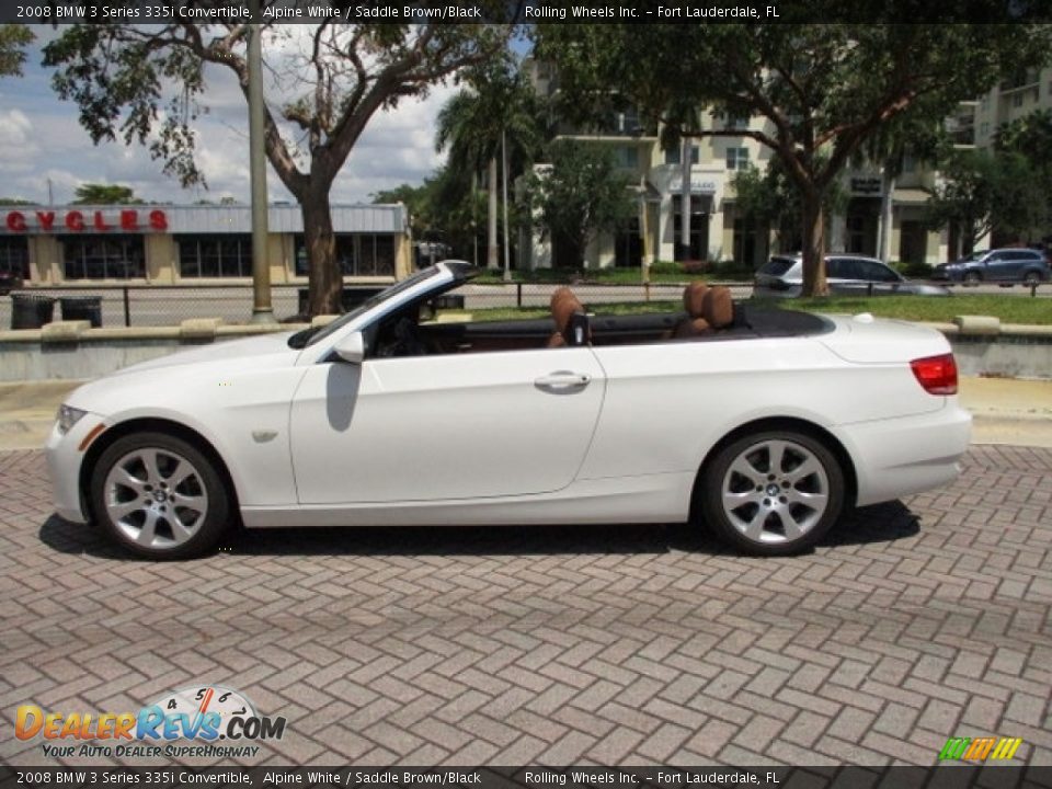 2008 BMW 3 Series 335i Convertible Alpine White / Saddle Brown/Black Photo #3