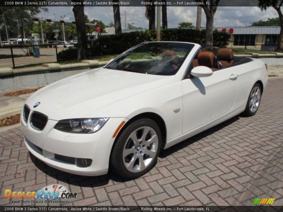 2008 BMW 3 Series 335i Convertible Alpine White / Saddle Brown/Black Photo #5