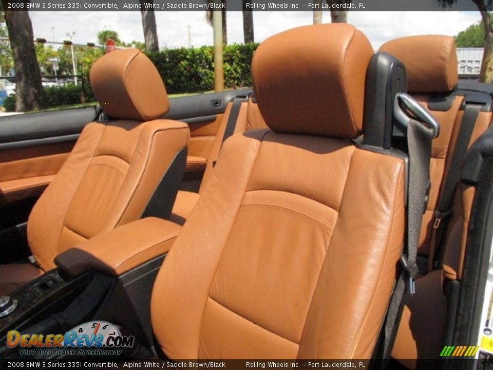 2008 BMW 3 Series 335i Convertible Alpine White / Saddle Brown/Black Photo #6