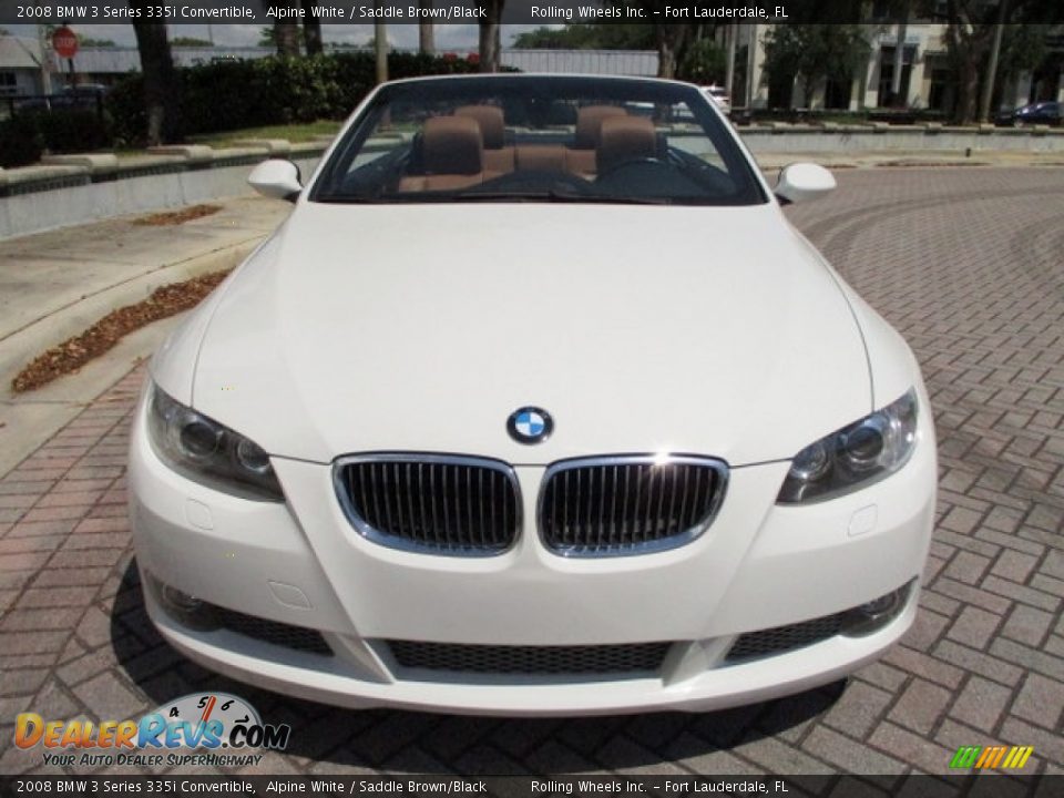 2008 BMW 3 Series 335i Convertible Alpine White / Saddle Brown/Black Photo #7