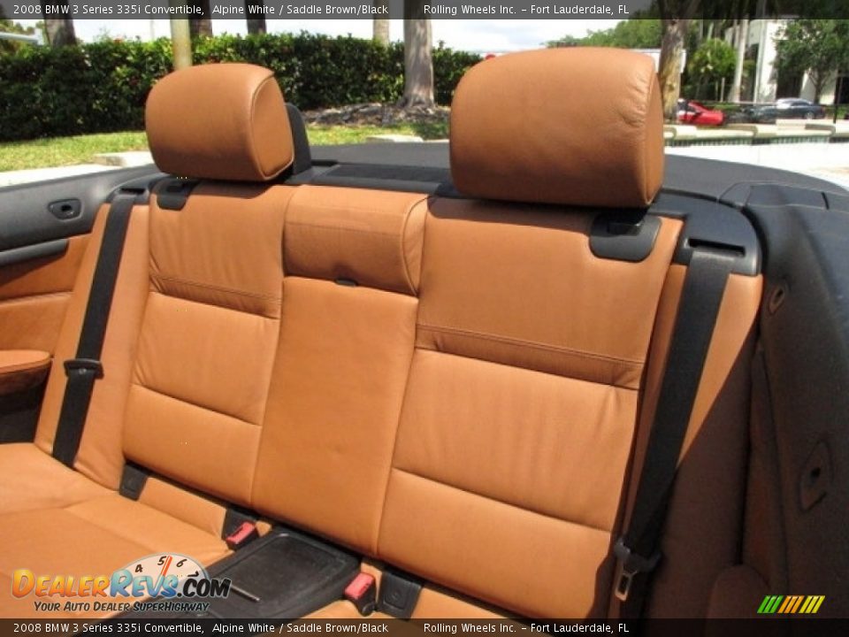 2008 BMW 3 Series 335i Convertible Alpine White / Saddle Brown/Black Photo #8