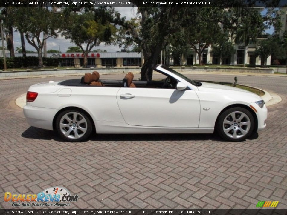 2008 BMW 3 Series 335i Convertible Alpine White / Saddle Brown/Black Photo #11