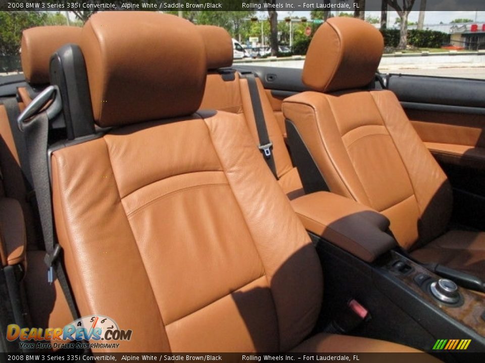 2008 BMW 3 Series 335i Convertible Alpine White / Saddle Brown/Black Photo #18