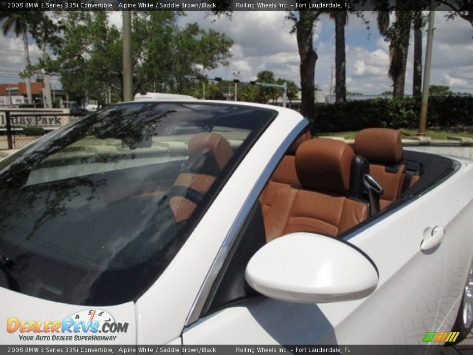 2008 BMW 3 Series 335i Convertible Alpine White / Saddle Brown/Black Photo #19