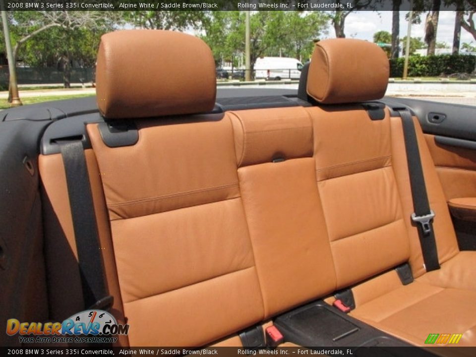 2008 BMW 3 Series 335i Convertible Alpine White / Saddle Brown/Black Photo #20