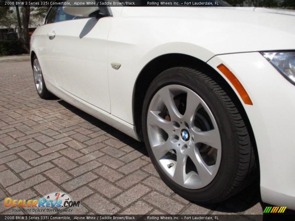 2008 BMW 3 Series 335i Convertible Alpine White / Saddle Brown/Black Photo #21