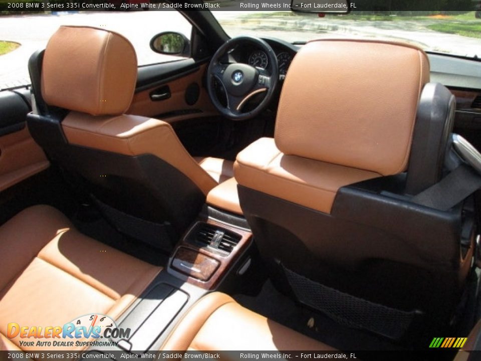 2008 BMW 3 Series 335i Convertible Alpine White / Saddle Brown/Black Photo #22