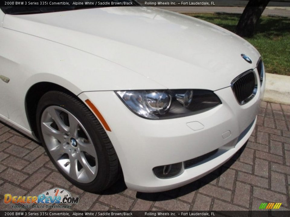 2008 BMW 3 Series 335i Convertible Alpine White / Saddle Brown/Black Photo #23