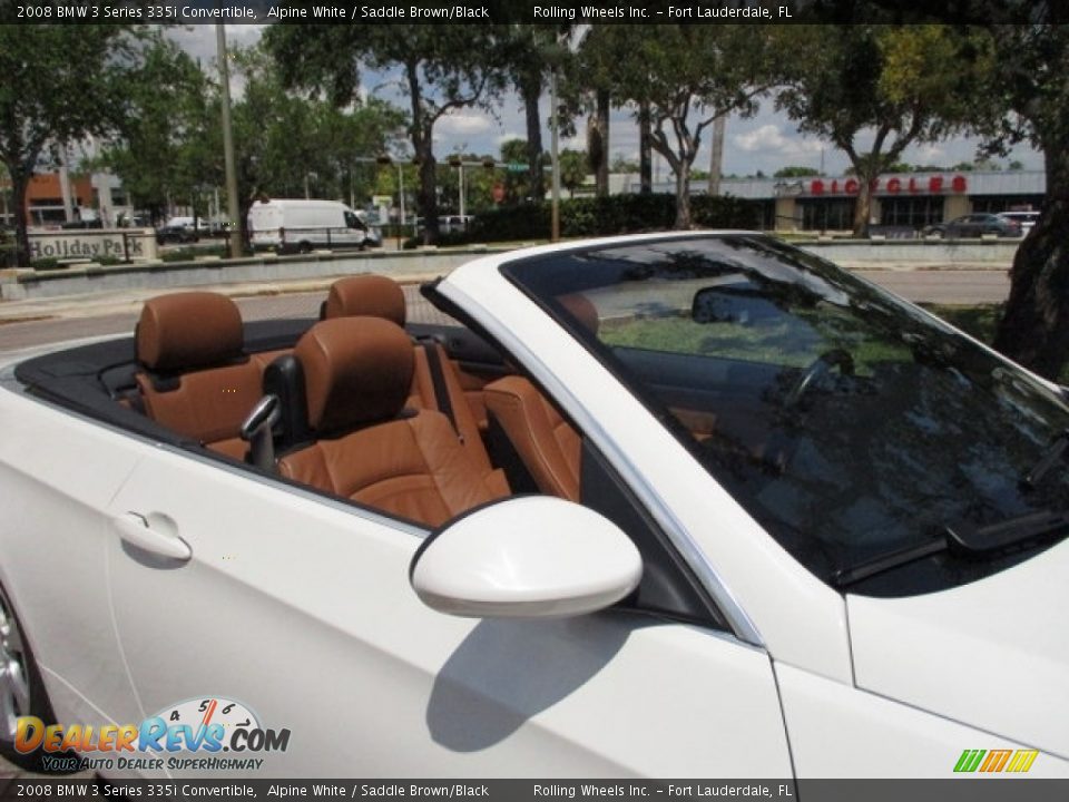 2008 BMW 3 Series 335i Convertible Alpine White / Saddle Brown/Black Photo #27