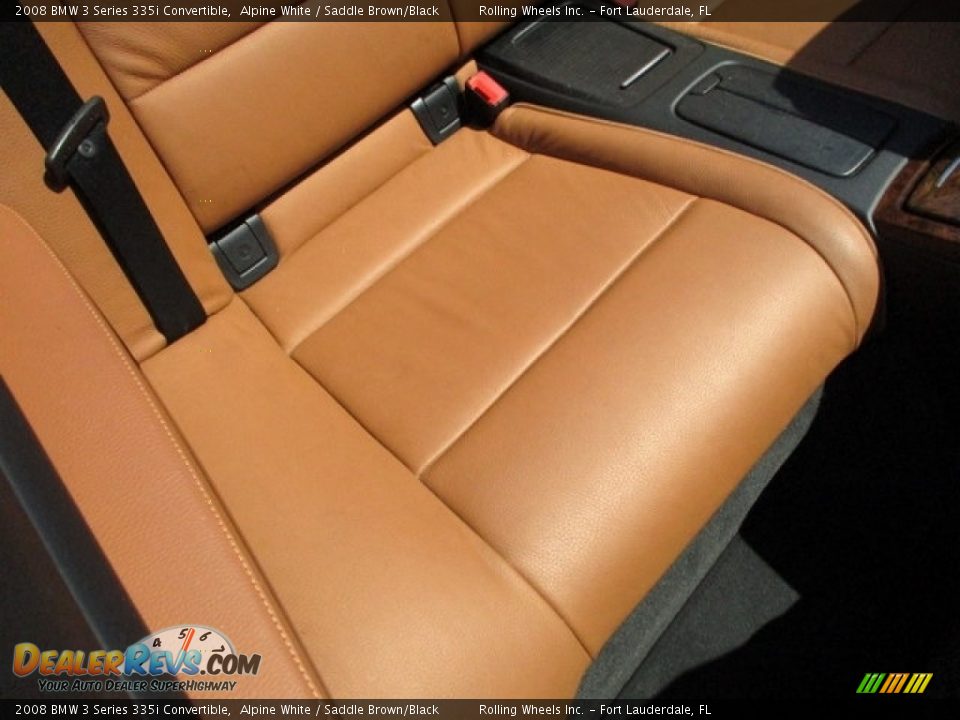 2008 BMW 3 Series 335i Convertible Alpine White / Saddle Brown/Black Photo #28