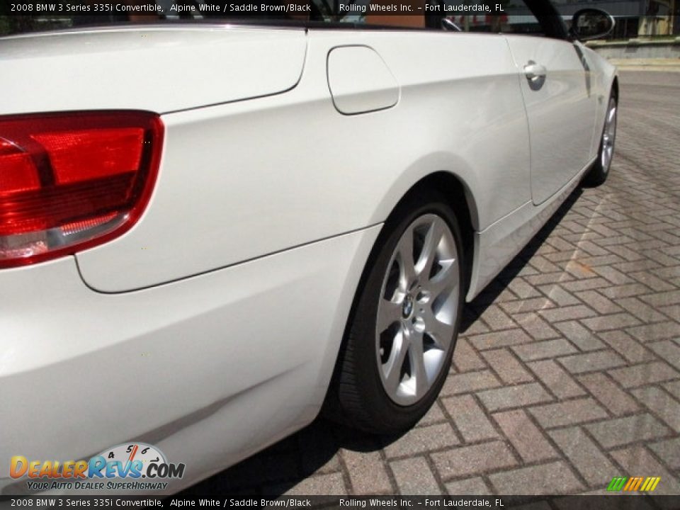 2008 BMW 3 Series 335i Convertible Alpine White / Saddle Brown/Black Photo #29