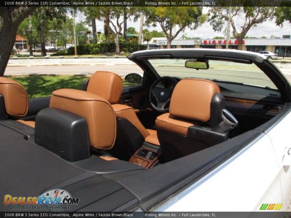 2008 BMW 3 Series 335i Convertible Alpine White / Saddle Brown/Black Photo #30