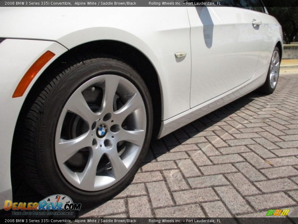 2008 BMW 3 Series 335i Convertible Alpine White / Saddle Brown/Black Photo #31