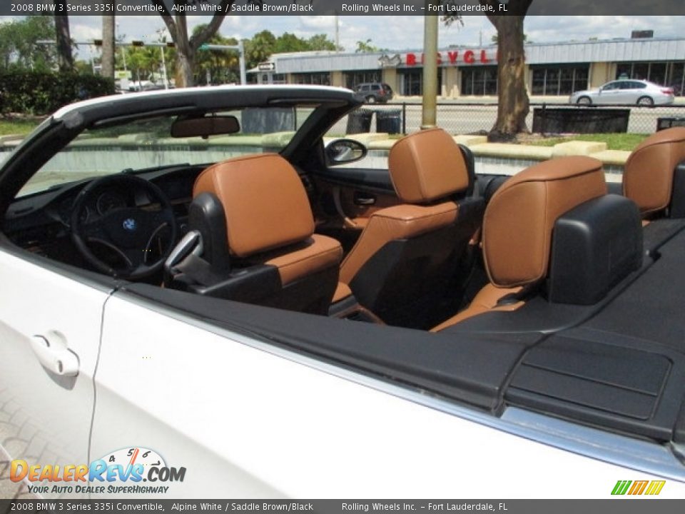 2008 BMW 3 Series 335i Convertible Alpine White / Saddle Brown/Black Photo #32