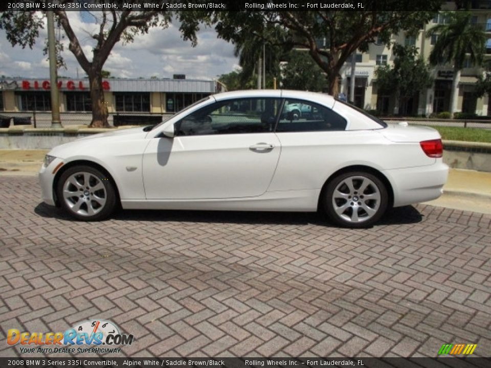 2008 BMW 3 Series 335i Convertible Alpine White / Saddle Brown/Black Photo #35