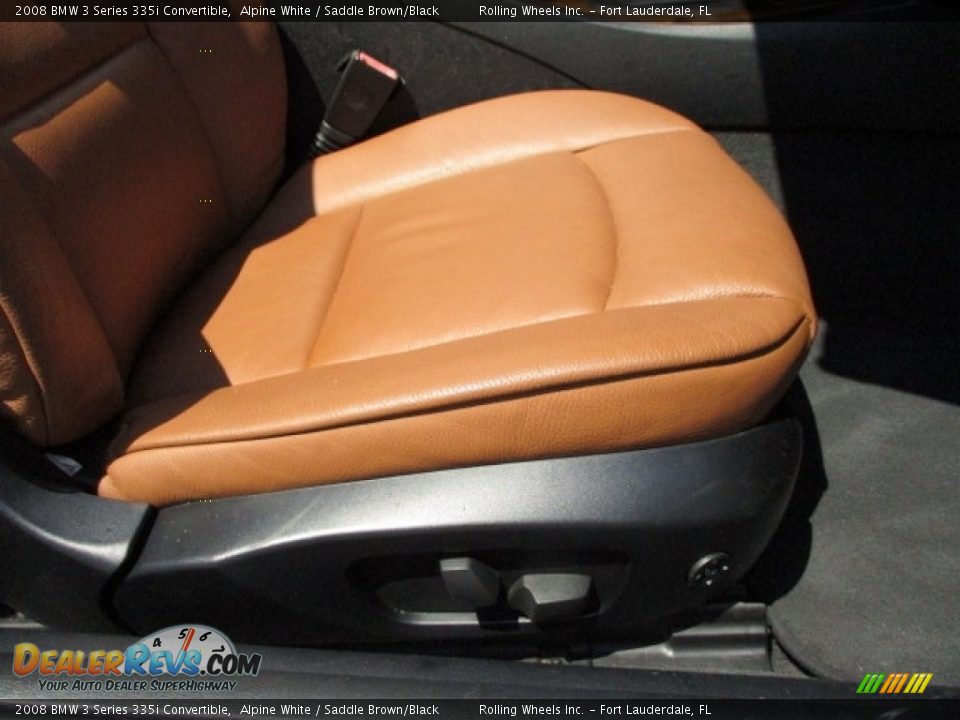 2008 BMW 3 Series 335i Convertible Alpine White / Saddle Brown/Black Photo #36