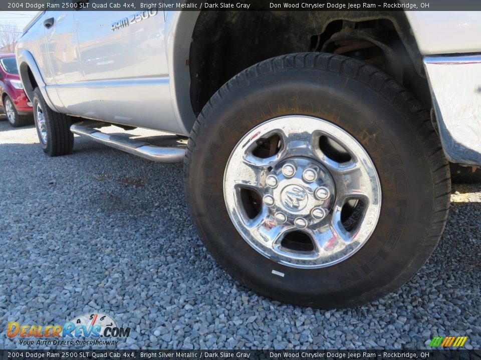 2004 Dodge Ram 2500 SLT Quad Cab 4x4 Bright Silver Metallic / Dark Slate Gray Photo #3