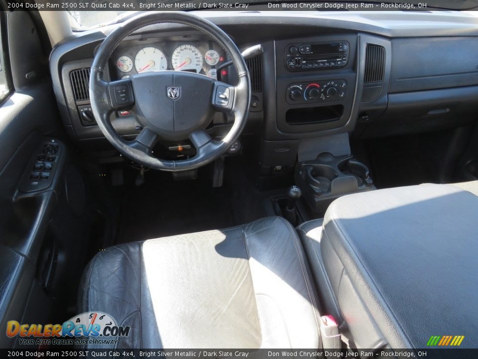 2004 Dodge Ram 2500 SLT Quad Cab 4x4 Bright Silver Metallic / Dark Slate Gray Photo #32