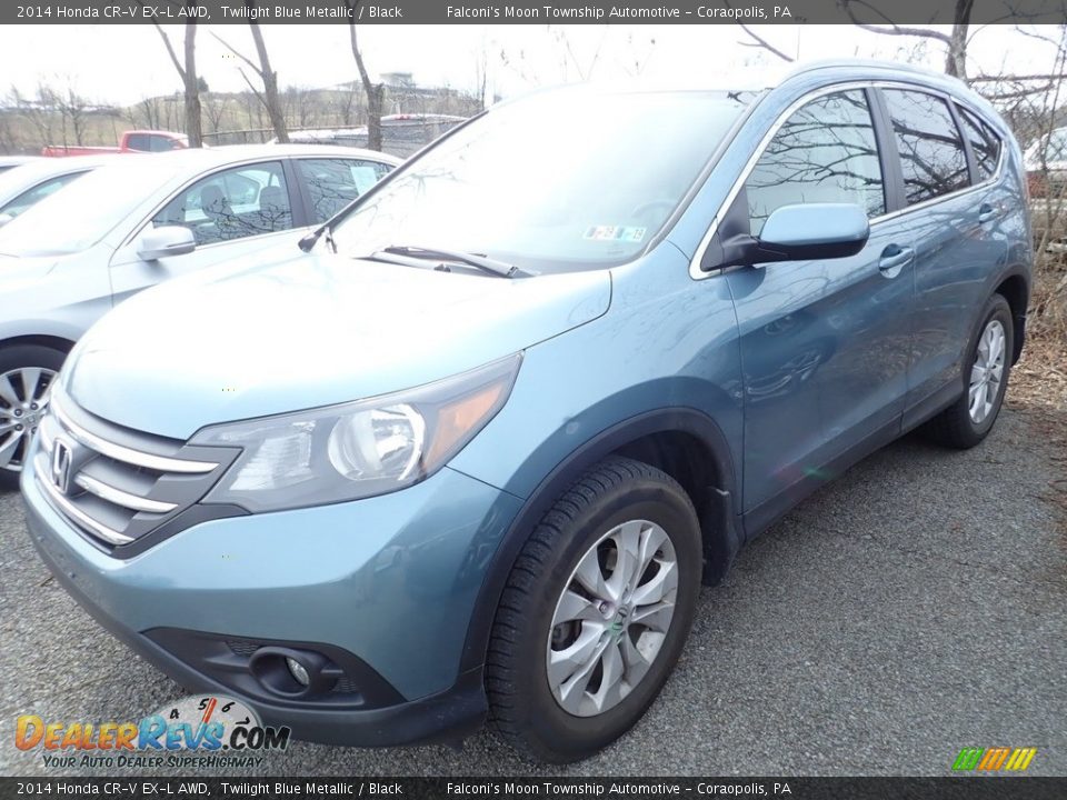 2014 Honda CR-V EX-L AWD Twilight Blue Metallic / Black Photo #1