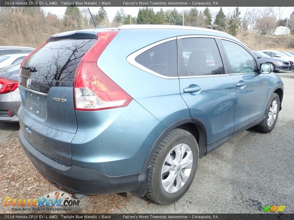 2014 Honda CR-V EX-L AWD Twilight Blue Metallic / Black Photo #2