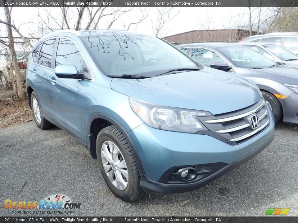 2014 Honda CR-V EX-L AWD Twilight Blue Metallic / Black Photo #3