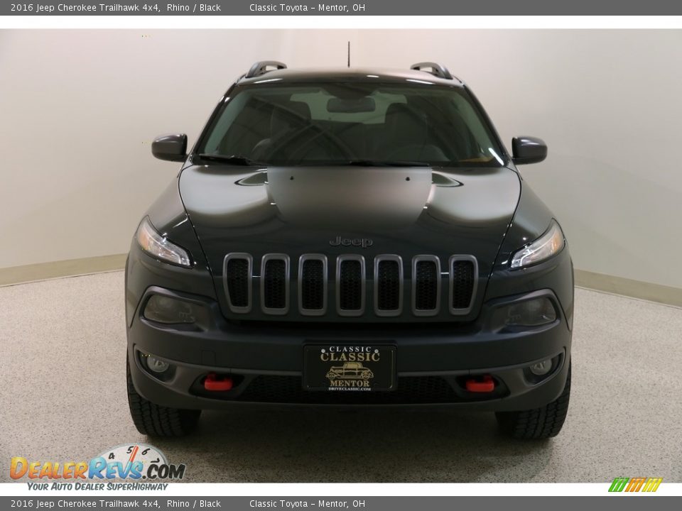 2016 Jeep Cherokee Trailhawk 4x4 Rhino / Black Photo #2