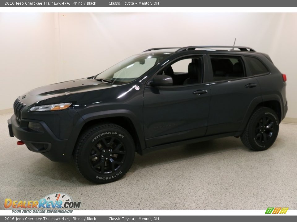 2016 Jeep Cherokee Trailhawk 4x4 Rhino / Black Photo #3