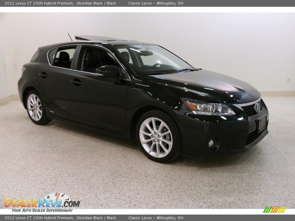 2012 Lexus CT 200h Hybrid Premium Obsidian Black / Black Photo #1