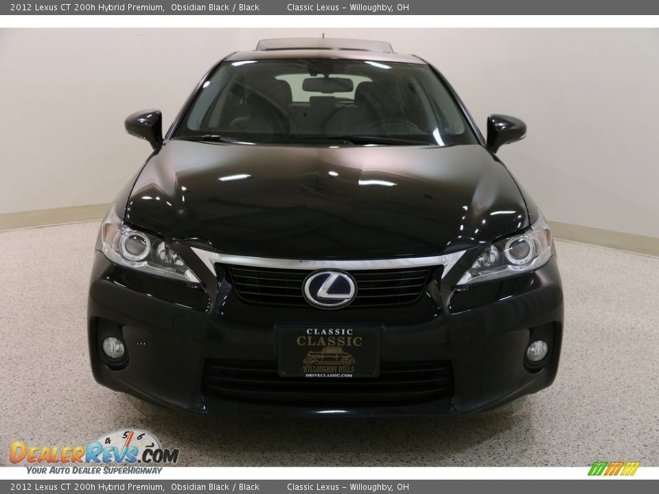 2012 Lexus CT 200h Hybrid Premium Obsidian Black / Black Photo #2