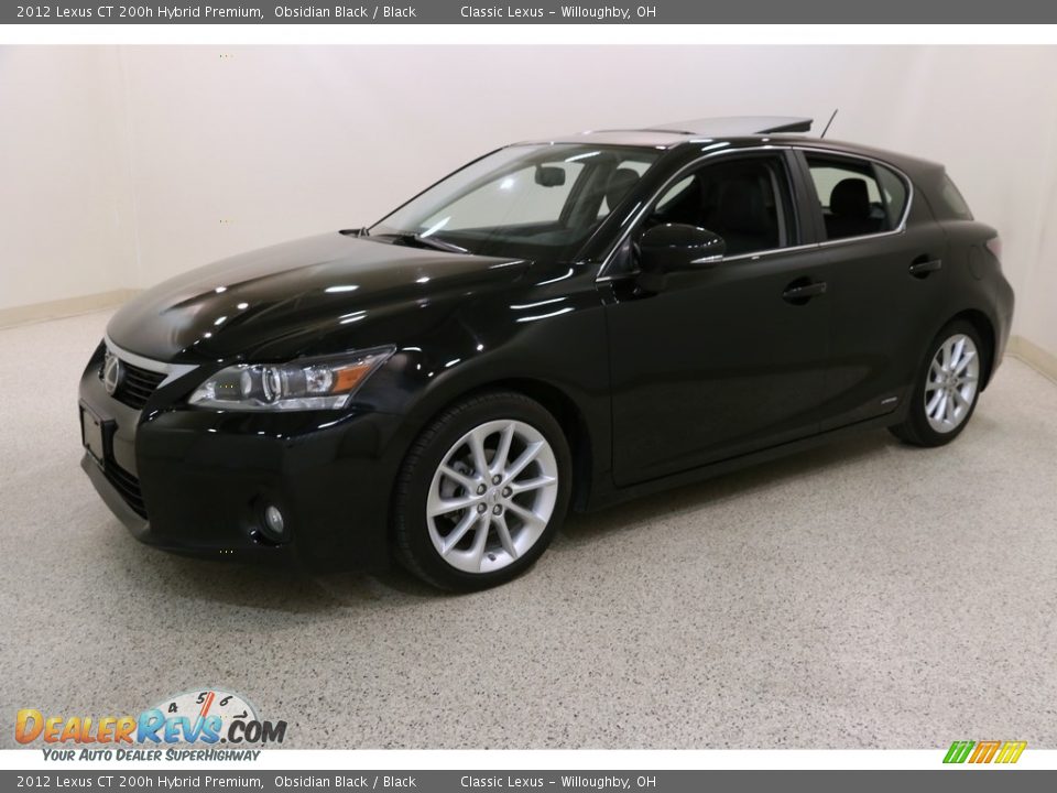 2012 Lexus CT 200h Hybrid Premium Obsidian Black / Black Photo #3
